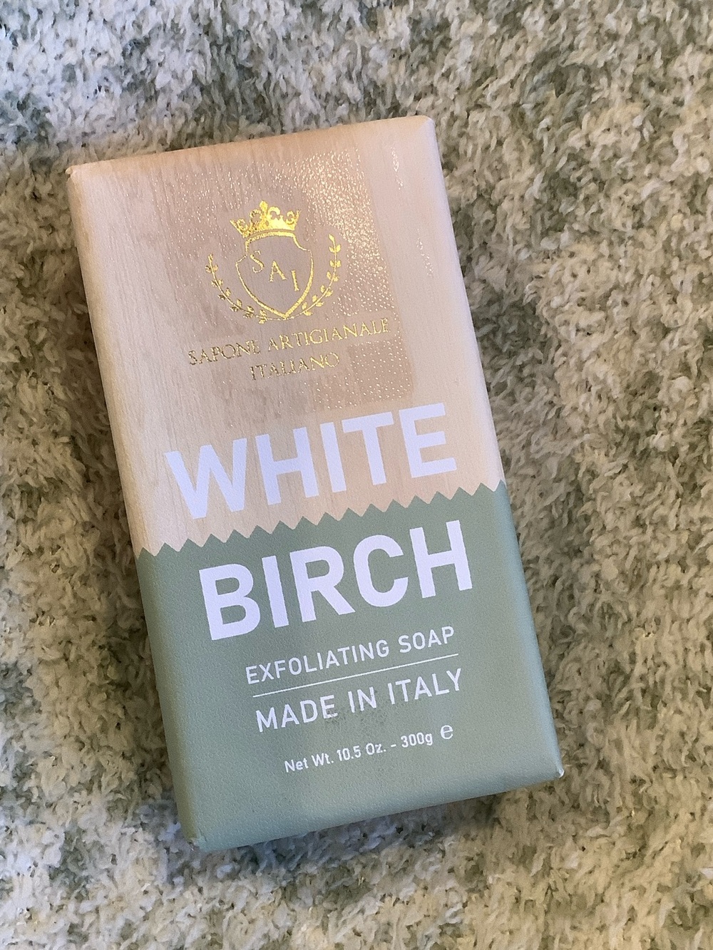 White Birch Scented Exfoliating Soap Sapone Artigianale Italiano 10.5 oz NWT